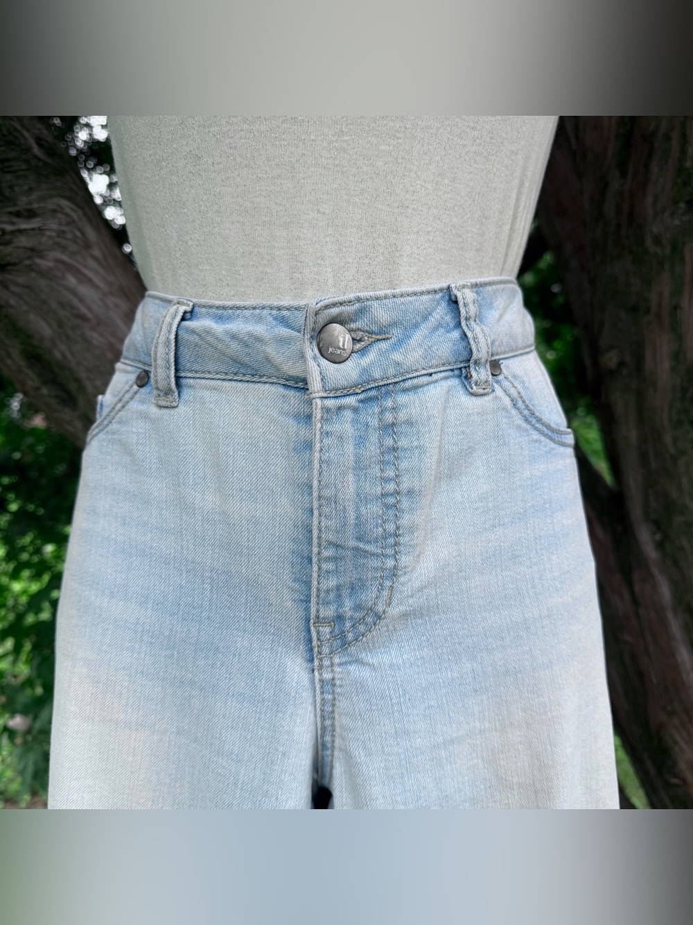 d.jeans 30” Waist Mid Rise Size 6 Light Denim Wash Straight Leg Jeans - Picture 10 of 11